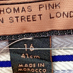 Thomas Pink Slim Fit Prestige Men’s Button-Up Shirt Size 16 Multi-Stripped
