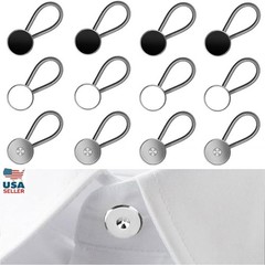 10× Metal Collar Neck Waist Extender Expander Buttons for Men Dress Shirt Pants