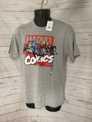 MARVEL Comics – Graphic Gray T-Shirt Short Sleeve Cotton Blend Size M