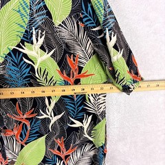 VTG Bishop St. Apparel Hawaiian Shirt Mens M Multicolor Palm AOP Rayon USA 80s