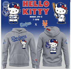 Los Angeles Baseball D0dgers x Hello Kitty vs Met April 13 Special 3D Hoodie
