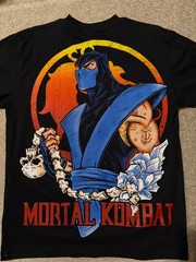 LetsVintage Mortal Kombat Sub-Zero Modern AOP Shirt Size XL Video Games