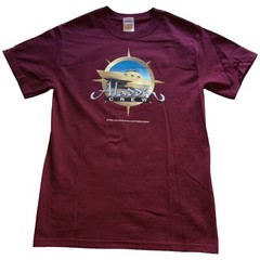 Aladdin Crew Elkhorn Yacht Club Moss Landing California T Shirt Small Burgundy