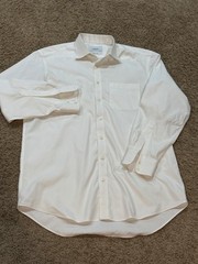 Charles Tyrwhitt Men’s Dress Shirt 16.5 34 White Long Sleeve See Description