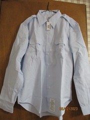 NEW – Men’s AF Blue Shirt, Long Sleeve, MIL/DLA, Size 18N X 38S – in PKG