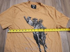 Wrangler x Yellowstone Western T Shirt Cowboy Rodeo Graphic Mens Small Mustard