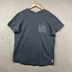 Marine Layer Terracotta Shirt Mens XL Navy Blue Pocket T Slub Relaxed Fit Soft
