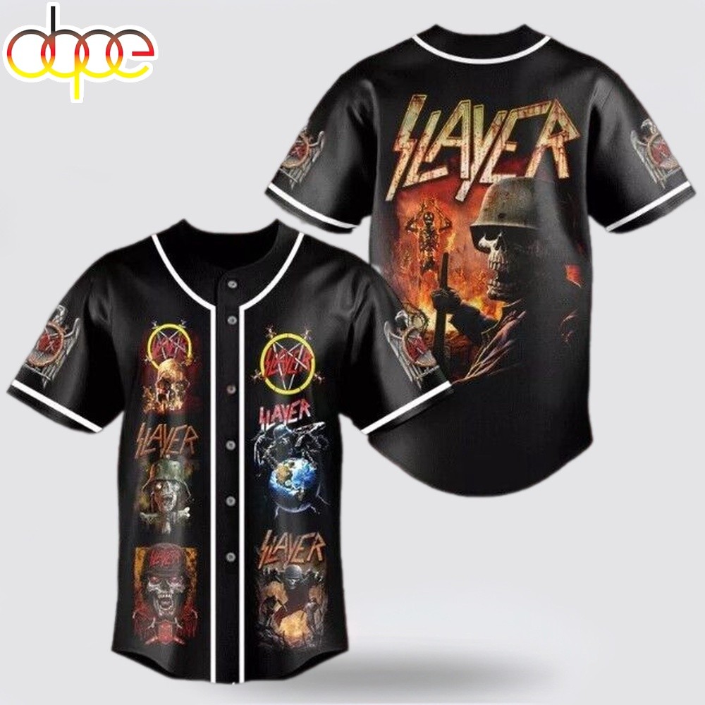Slayer 3D Print Baseball Jersey Shir