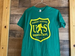 US Forest Service T-Shirt Adult Medium Ellijay Georgia Squatch Dept Bigfoot Tee
