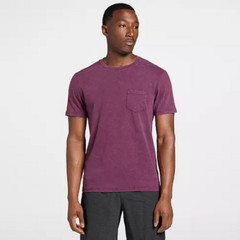 VRST Men’s Essential Pocket Tee, Dark Cranberry, Medium