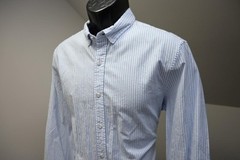 Topman Dress Shirt Striped Long Sleeve Stretch Casual Button Up Mens Sz Large