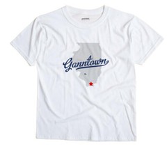 Ganntown Illinois IL T-Shirt MAP
