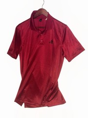 adidas Men’s Performance Polo Shirt Burgundy Short Sleeve Golf Athletic Size M