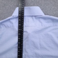 Proper Cloth Dress Shirt Mens 16 34 Regular Fit Blue White Micro Houndstooth