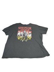 Stranger Things Netflix Graphic T-Shirt Adult 3XL Black Horror TV Show Tee