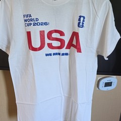 FIFA World Cup 2026 USA White Graphic Logo Crew Neck Short Sleeve Tee Men’s M