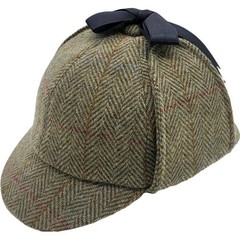 Unisex Tweed Deerstalker Hat Sherlock Holmes Vintage Hunting Cap Classic Style