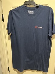 Magellan Outdoors Men’s Medium Navy Short Sleeve T-Shirt Fishing Print
