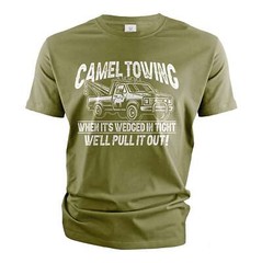 Men’s Funny Camel towing T-shirt double meaning innapropriate tee shirt