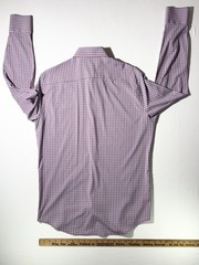 Peter Millar Dress Shirt Mens Medium Long Sleeve Summer Comfort Red/Blue Check