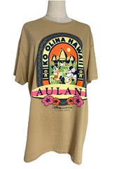 Disney Ko Olina Hawaii Aulani Disney Resort Spa Floral Yellow T-Shirt XL Mickey