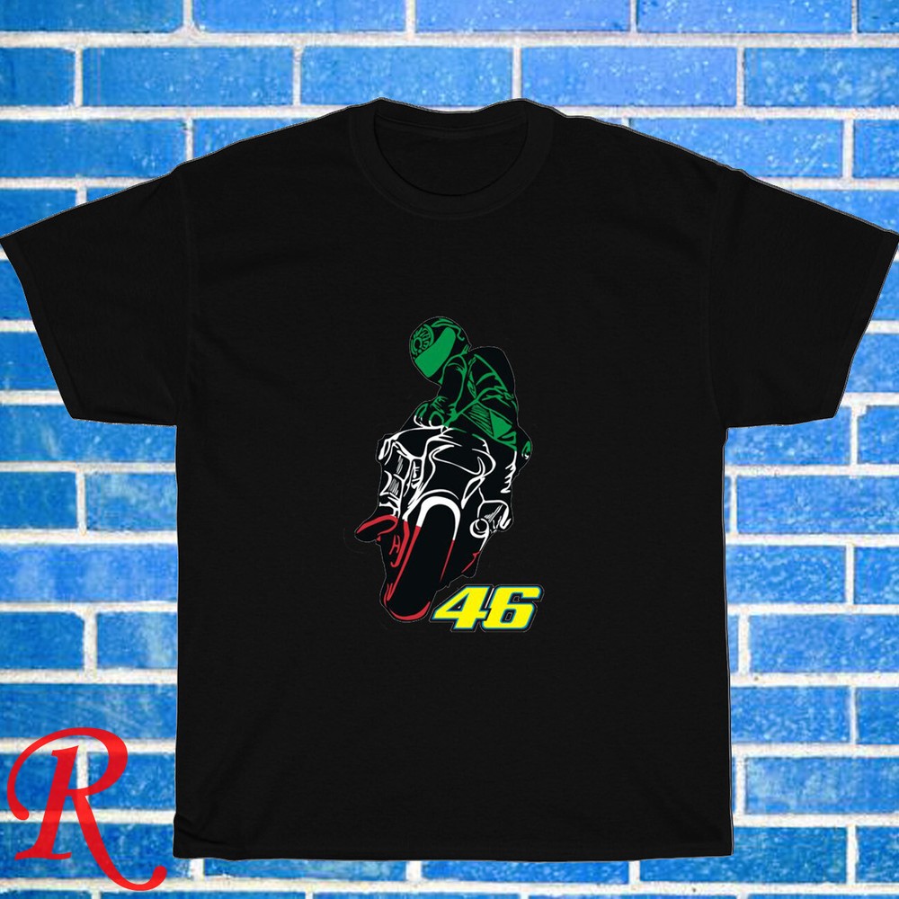 New Valentino Rossi Italiano Black/Grey/Navy/White Size S-5XL Unisex T-Shirt