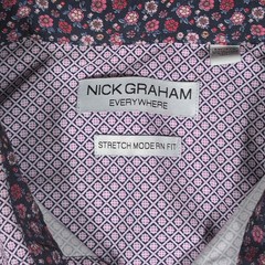 Nick Graham 3 pcs Button Up Shirt Men’s 2XL Stretch Modern Fit Geo Print EUC