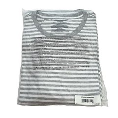 Amazon Essentials Men’s Gray Striped Reg-Fit Short Sleeve Crewneck T-Shirts 2XL