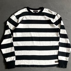 Iron Heart Thick Border Long Sleeve Tee Black Size L