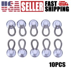 Metal Collar Neck Waist Extender Buttons For Men Dress Shirts Pants Belt 10PCS