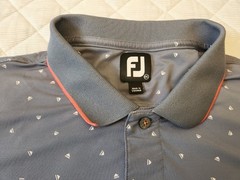 FootJoy FJ Golf Polo Geometric Gray Short Sleeve XXL All Over Print