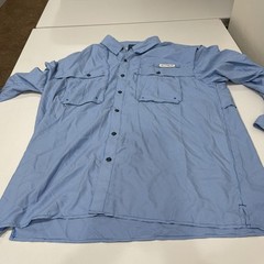 Magellan Outdoors Aransas Pass Mini Check Long Sleeve Fishing Shirt Blue XL