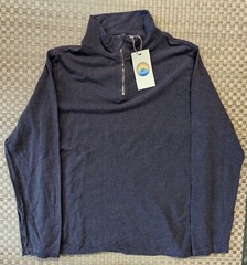 NWT Jungmaven IWEYOU Hemp Merino Wool 1/4 Zip Sweatshirt Gray Mens Size Medium