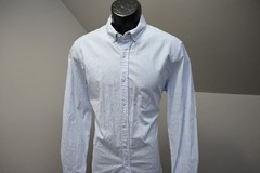 Topman Dress Shirt Striped Long Sleeve Stretch Casual Button Up Mens Sz Large