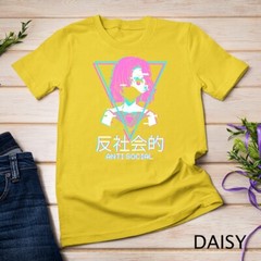 Antisocial Vaporwave Anime Girl Japanese Aesthetic T-Shirt Unisex T-shirt