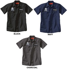Skull Wrenches Embroidered PATCH + Mechanic WORK SHIRT Auto + CUSTOM NAME Option