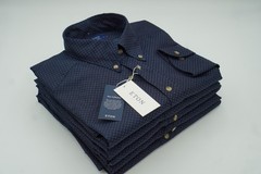 ETON Oxford Shirt Fit Button-Down Jacquard Denim Dress Shirt All Sizes