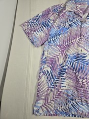 Tommy Bahama Mens Silk Blend Hawaiian Camp Shirt Large Short Sleeve Island Zone