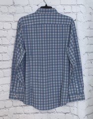 Mizzen + Main Men’s XXL Dress Shirt Leeward Trim Fit Blue Purple White Plaid
