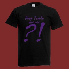 DEEP PURPLE NOW WHAT Men’s Black T-Shirt Size S-5XL