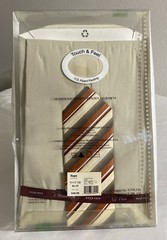 New Covington Mens Shirt with Tie in Gift Box XL Neck 17-17.5 Sleeves 36/37 Beig