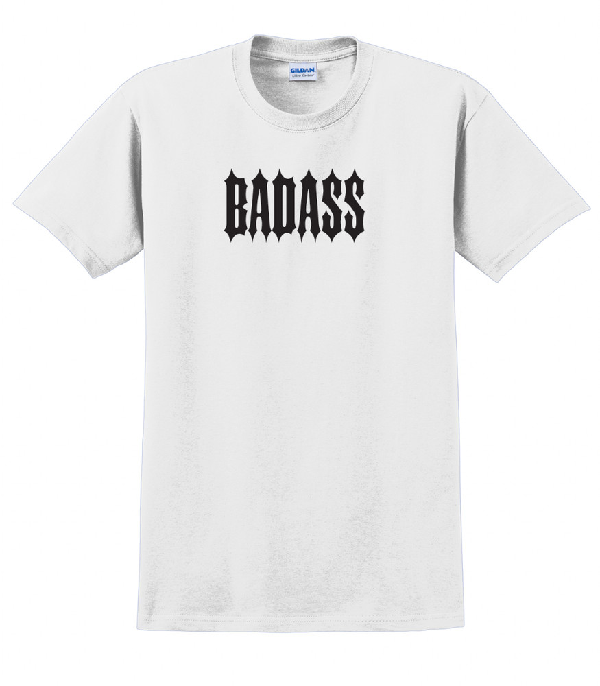 Badass T-Shirt Short Sleeve Graphic Tee Unisex apparel Text logo design