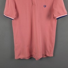 Fred Perry Polo Shirt Mens M Pink Slim Fit Twin Tipped Mod Ska Laurel M3600