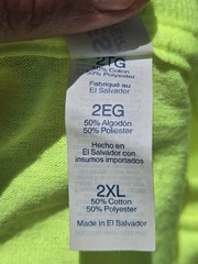 New in Package (NIP) Menards Mens 5XL Neon Safety Yellow HI-VIS T-Shirt