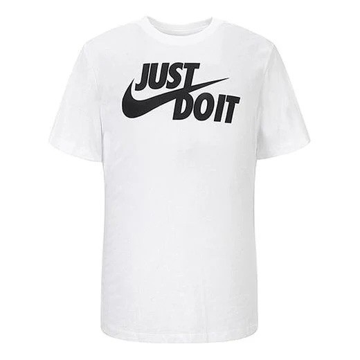 NEW Nike ‘JUST DO IT’ Crew T-Shirt, White with Black Logo, Small