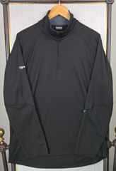 SUBARU BLACK LABEL Mens Size Large Lightweight 1/4 Zip Pullover Wicking Long Slv