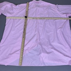 Van Heusen Flex Collar Dress Shirt Mens 22 35/36 Tall Pink Gingham Wrinkle Free