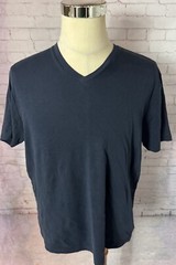 Michael Kors Navy Blue Short Sleeve Pullover V Neck T Shirt Men’s Size Large
