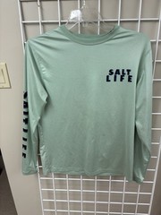 Green Salt Life long sleeve T-shirt size small long sleeve. 88/12 poly/spandex.