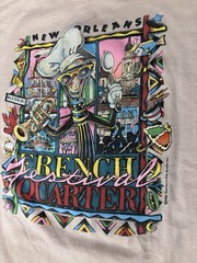 New Orleans French Quarter Festival Cartoon Chef Vintage 90s tee Size XL